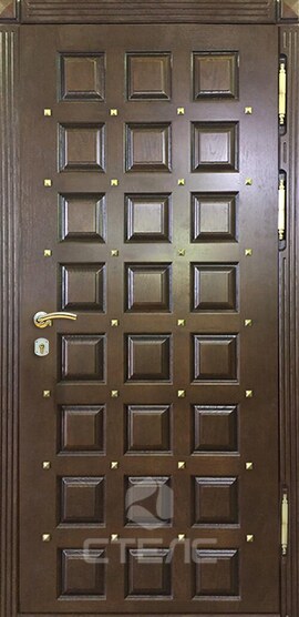 Стальная входная  дверь Паритет Broun МД- 709-885 с МДФ покрытием 3-К с шумоизоляцией фото