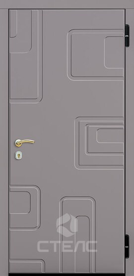 Стальная входная дверь Лабиринт White ПЗ- 711-047 с МДФ-ПВХ 2-К утеплённая + Зеркало (большое) фото