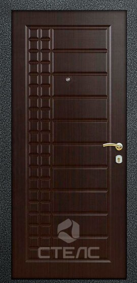 Металлическа входнаяя дверь 265-335 с порошковым напылением с 2-х сторон 3-К с шумоизоляцией + Молдинг фото