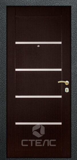 Металлическая входная дверь 701-126 с полимерной отделкой с 2-х сторон 3-К с шумоизоляцией + Молдинг (8 шт.) фото