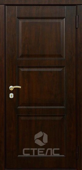 Дверь входная  Виконт Brown МД- 833-078 отделанная МДФ 2-К с терморазрывом фото