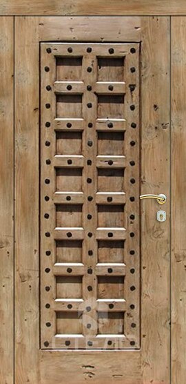 Дверь входная  из массива сосны для бревенчатого дома | Артикул 342-829 фото