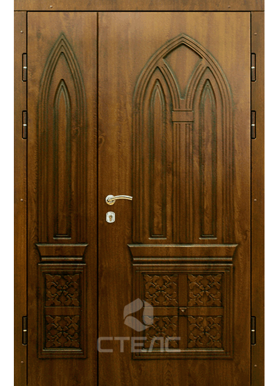 Дверь  металлическая входная в дом ламинированная с 2-х сторон (двупольная) трехконтурная с шумоизоляцией под заказ фото