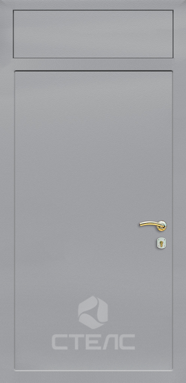 Металлическая для технических помещений дверь 399-621 Порошковая с фрамугой конструкция 2-К + Верхняя фрамуга фото