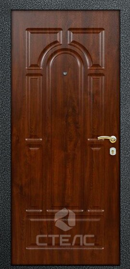 Стальная входная дверь Classic Орех ПХ- 840-655 с отделкой МДФ-ПВХ с 2-х сторон 2-К утеплённая фото