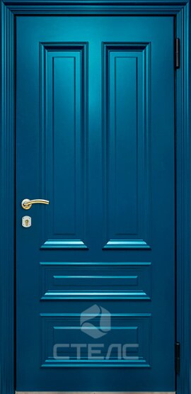 Стальная входная дверь в квартиру Манхеттен Blue МД- 543-591 МДФ фото