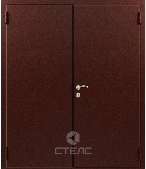 Железная дверь 190-563 отделка порошок, полимерная равностворчатая 2-К с терморазрывом фото