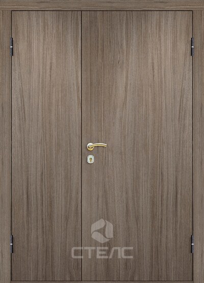 Дверь входная отделанная ламинатом с двух сторон (двупольная) 2-К утеплённая | Артикул 342-658 фото