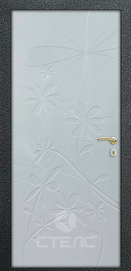 Входная дверь Флора White Double ПХ- 619-395 с отделкой из МДФ-ПВХ 3-К с шумоизоляцией фото