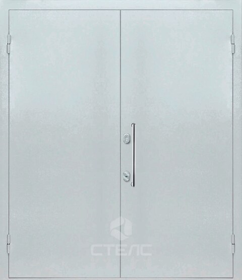 Дверь для технических помещений с нитропокрасом двупольная конструкция 2-К | Заказать с установкой и доставкой в Москве 889-957 фото