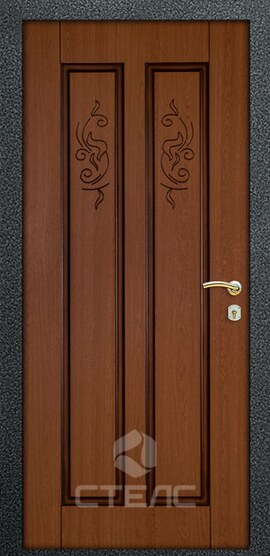 Железная входная дверь Дива Дуб Рустикальный ПХ- 435-817 с МДФ-ПВХ покрытием 2-К утеплённая фото