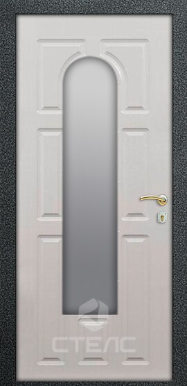 Железная входная дверь Taler light Double Brown/White МДК- 038-204 с отделкой МДФ 2-К с терморазрывом + Ковка + Стеклопакет (средний) фото