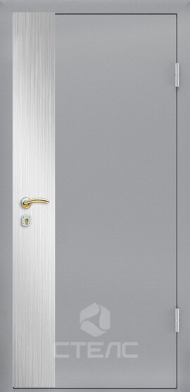 Дверь для технических помещений квартирная 605-612 отделка порошковая конструкция 2-К + Декоративный отбойник (вертикальный) фото