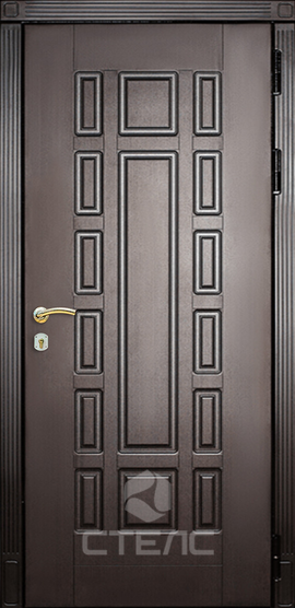 Стальная входная дверь Сударь ПЗ- 020-851 с накладкой МДФ-ПВХ с 2-х сторон 2-К утеплённая + Зеркало (большое) фото