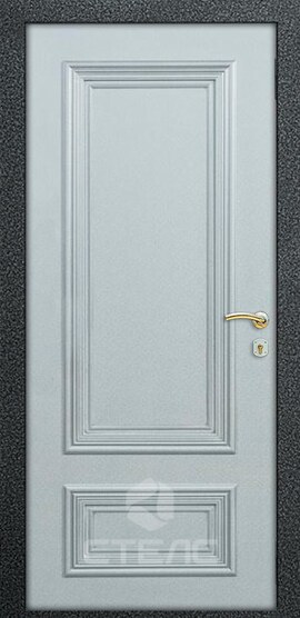Железная входная дверь Дублин Broun/White МД- 793-187 декорированная МДФ 3-К с шумоизоляцией фото