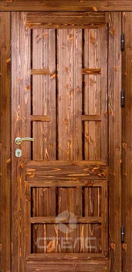 Дверь входная  из массива сосны 2-К утеплённая | Артикул 398-493 фото