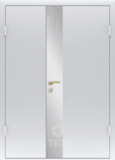 Дверь для технических помещений 101-049 двупольный ДСВ-ДКН + Декоративный отбойник (вертикальный) фото