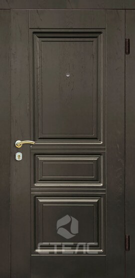 Входная дверь Троя Dark ПЗ- 245-853 с панелью МДФ-ПВХ с 2-х сторон (с зеркалом) 3-К с шумоизоляцией + Зеркало (большое) фото