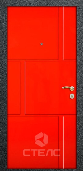 Стальная входная дверь Fly Венге/Red МД- 010-254 МДФ 2-К утеплённая + Зеркальная вставка фото