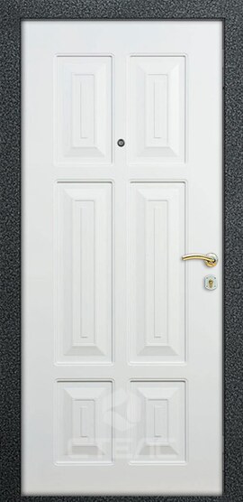 Стальная входная дверь 636-307 с полимерной отделкой + ПВХ панель 2-К с терморазрывом + Лазерная резка фото