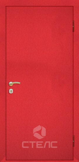 Стальная входная дверь Гарант Red 516-688 порошковое напыление с МДФ-ПВХ 3-К с шумоизоляцией + Зеркало (большое) фото