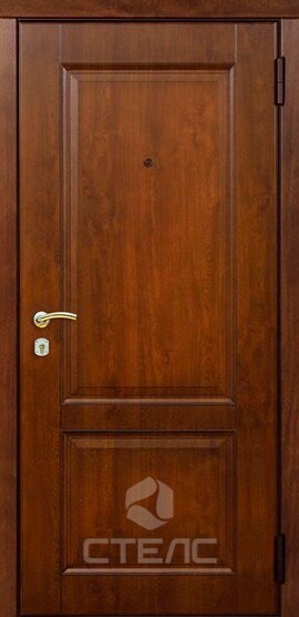 Металлическая входная дверь Барьер Орех ПЗ- 907-147 с панелью МДФ-ПВХ с 2-х сторон (с зеркалом) 2-К утеплённая + Зеркало (большое) фото