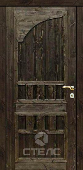 Дверь входная  из массива сосны 2-К утеплённая | Артикул 961-379 фото