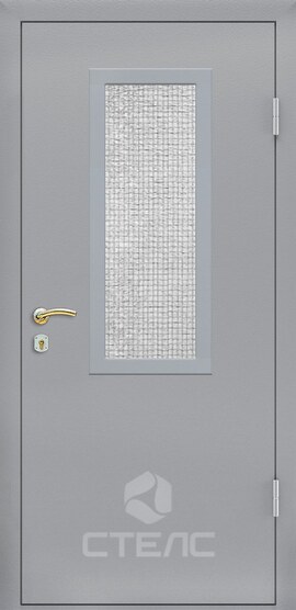 Входная дверь тамбурная на несколько квартир порошковая  + Армированное стекло (Среднее) фото