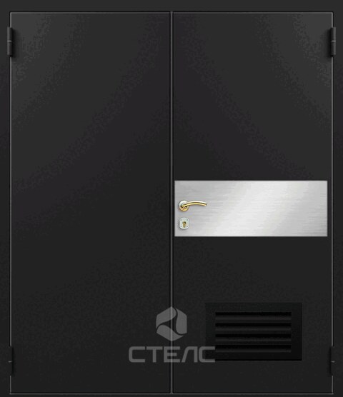 Дверь для технических помещений с нитропокрасом двупольная конструкция 2-К | Заказать с установкой и доставкой в Москве 598-793 фото