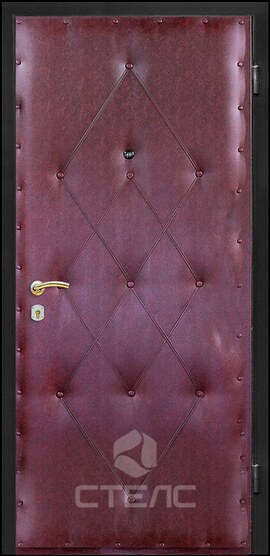 Дверь для технических помещений обшитая кож заменителем конструкция 2-К | Заказать с установкой и доставкой в Москве 570-151 фото