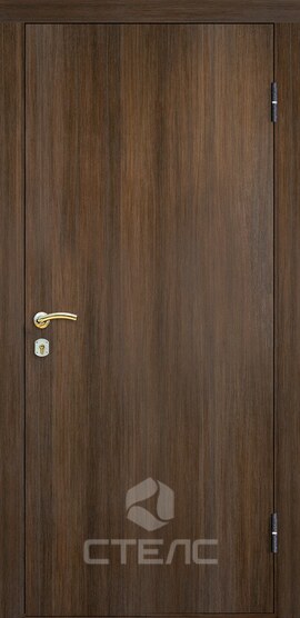 Входная железная дверь с отделкой ламинат + МДФ-ПВХ в квартиру + зеркало (маленькое) фото