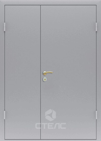 Дверь для технических помещений 424-757 Порошковая двупольная 2-К с терморазрывом купить в Москве фото
