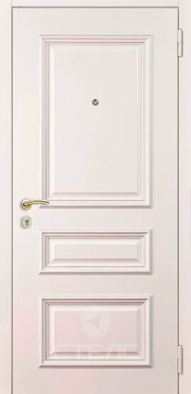 Железная входная дверь Baron White МД- 673-986 декорированная МДФ 2-К утеплённая фото