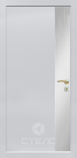 Входная квартирная дверь  полимерный ДСВ-КПЛН + Декоративный отбойник (вертикальный) под заказ фото