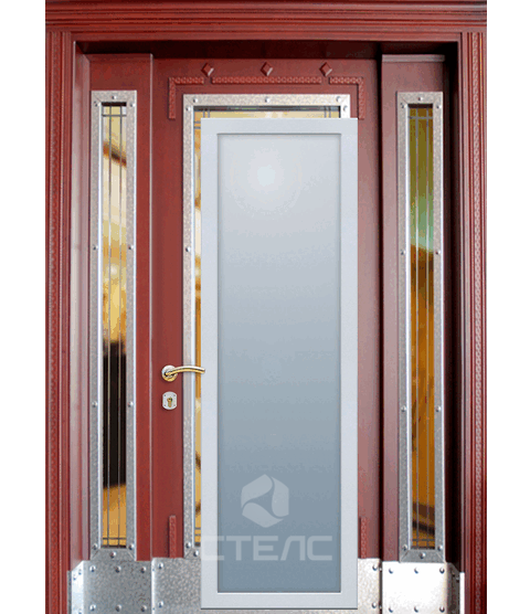 Дверь  металлическая входная в дом массив дуба премиумв дом — Артикул 428-801 фото