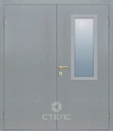 Дверь для технических помещений крашенная нитроэмалью 2х-створчатая конструкция 2-К | Заказать с установкой и доставкой в Москве 615-097 фото