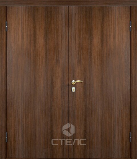 Дверь входная отделанная ламинатом равнопольная 2-К утеплённая | Артикул 753-321 фото