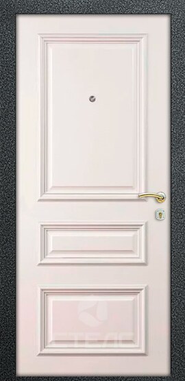 Стальная  входная дверь Barrier Орех/White МД- 521-425 МДФ с двух сторон 2-К с терморазрывом фото