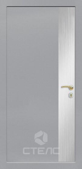 Дверь входная квартирная 605-612 порошковая 2-К утеплённая + Декоративный отбойник (вертикальный) фото